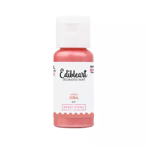 Sweet Sticks Edible Art Paint -Metallic Coral